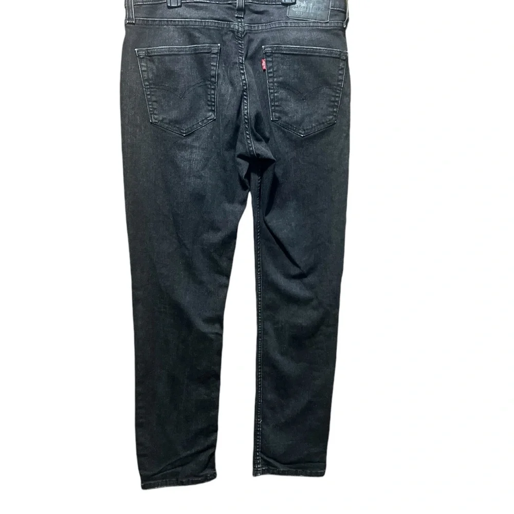 Levi's 511 Slim Fit Jeans Men Size 34 X 30 Dark Gray Black Wash‎ Stretch